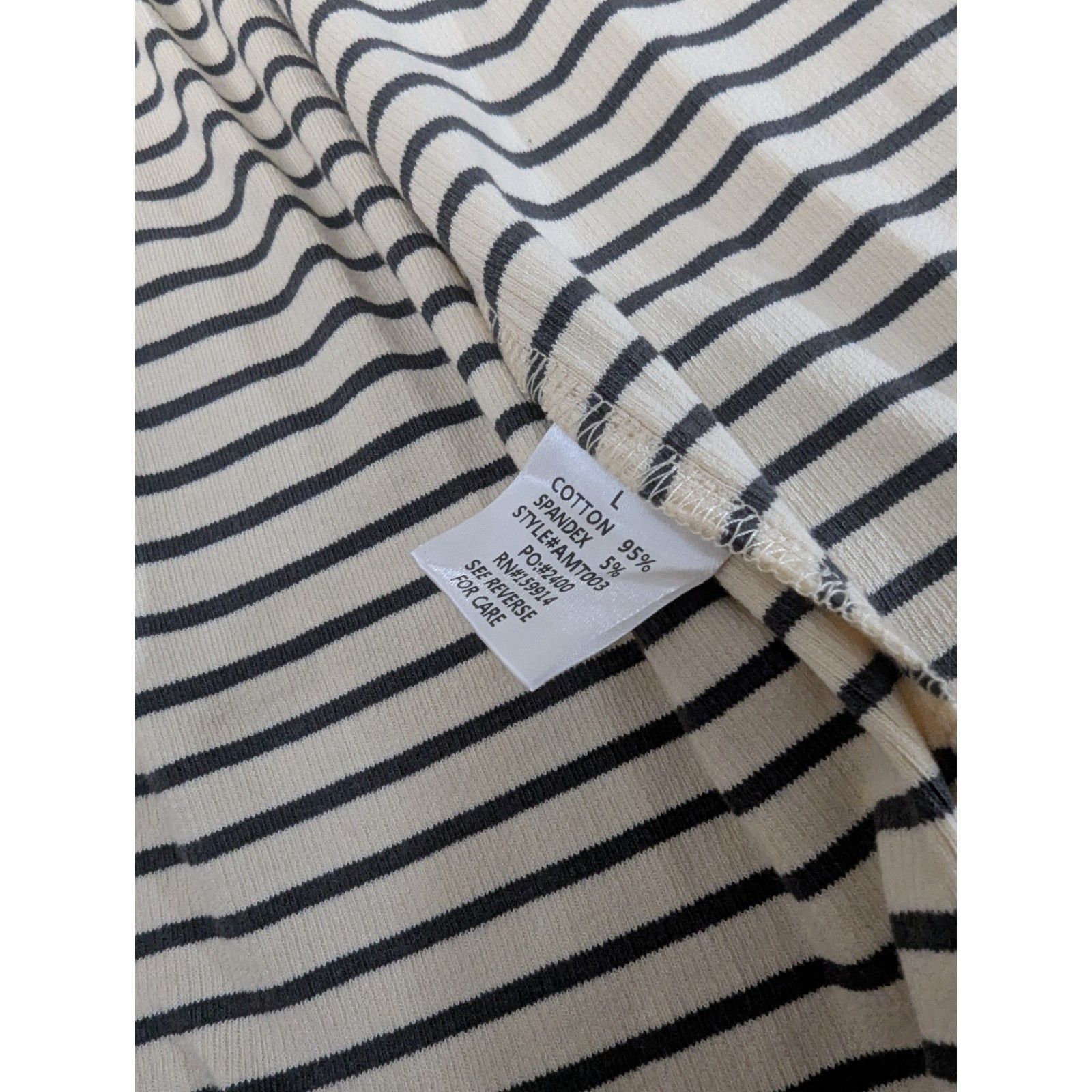 Nwt Amalli Talli Beckham Striped Tall Duster In Cream/Grey, Size Large Tall — image 5 of 5